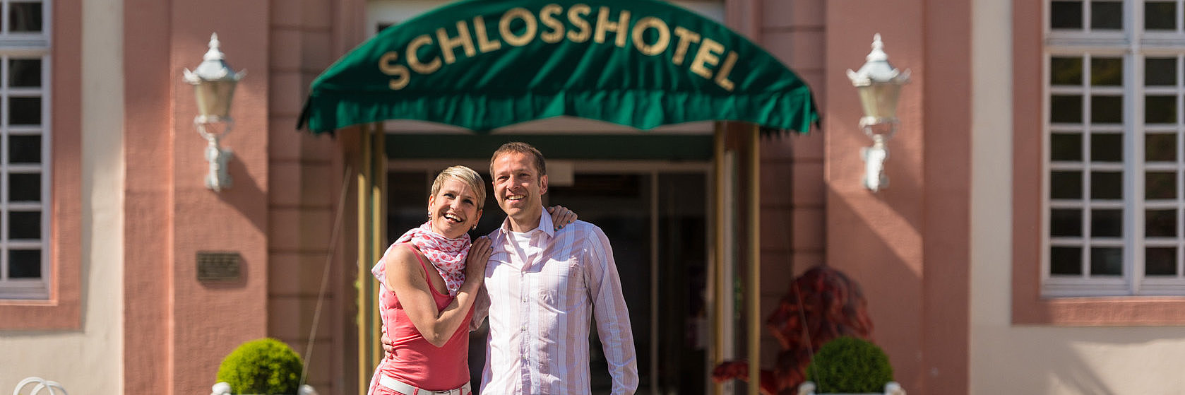 Eingang des Schlosshotels Weilburg
